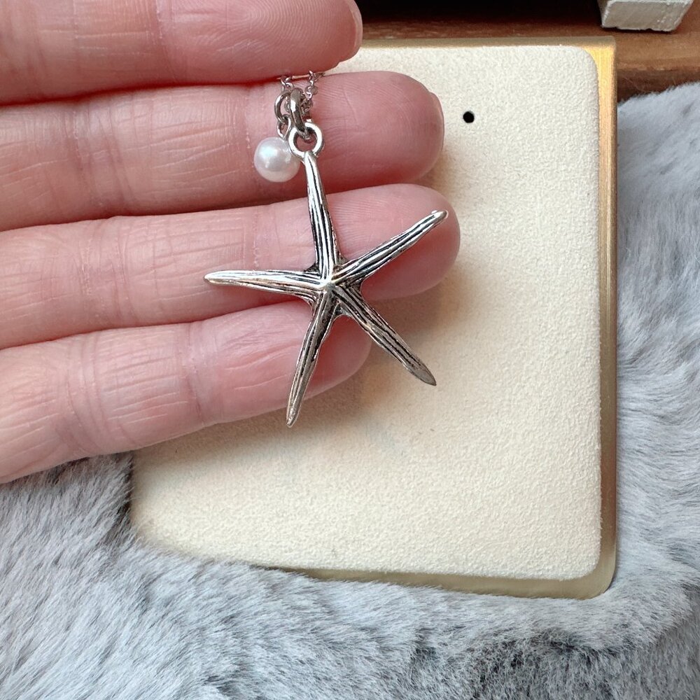 Starfish and Freshwater Pearl Necklace